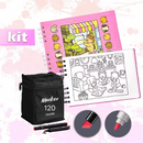 Kit Bobbie Goods - Caneta 24 Cores + Livros 48 Folhas